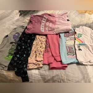 Assorted Kids Clothing Bundle - 4 tops, 2 bottoms, 1 hoodie.
